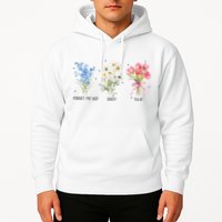Subtle Boho Flowers Anti Trumpp  Hoodie