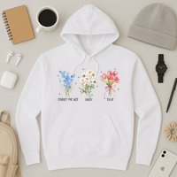 Subtle Boho Flowers Anti Trumpp  Hoodie
