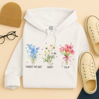 Subtle Boho Flowers Anti Trumpp  Hoodie