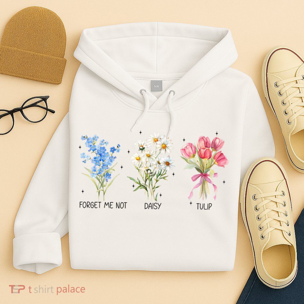 Subtle Boho Flowers Anti Trumpp  Hoodie