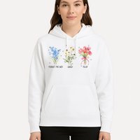 Subtle Boho Flowers Anti Trumpp  Hoodie