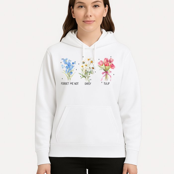 Subtle Boho Flowers Anti Trumpp  Hoodie