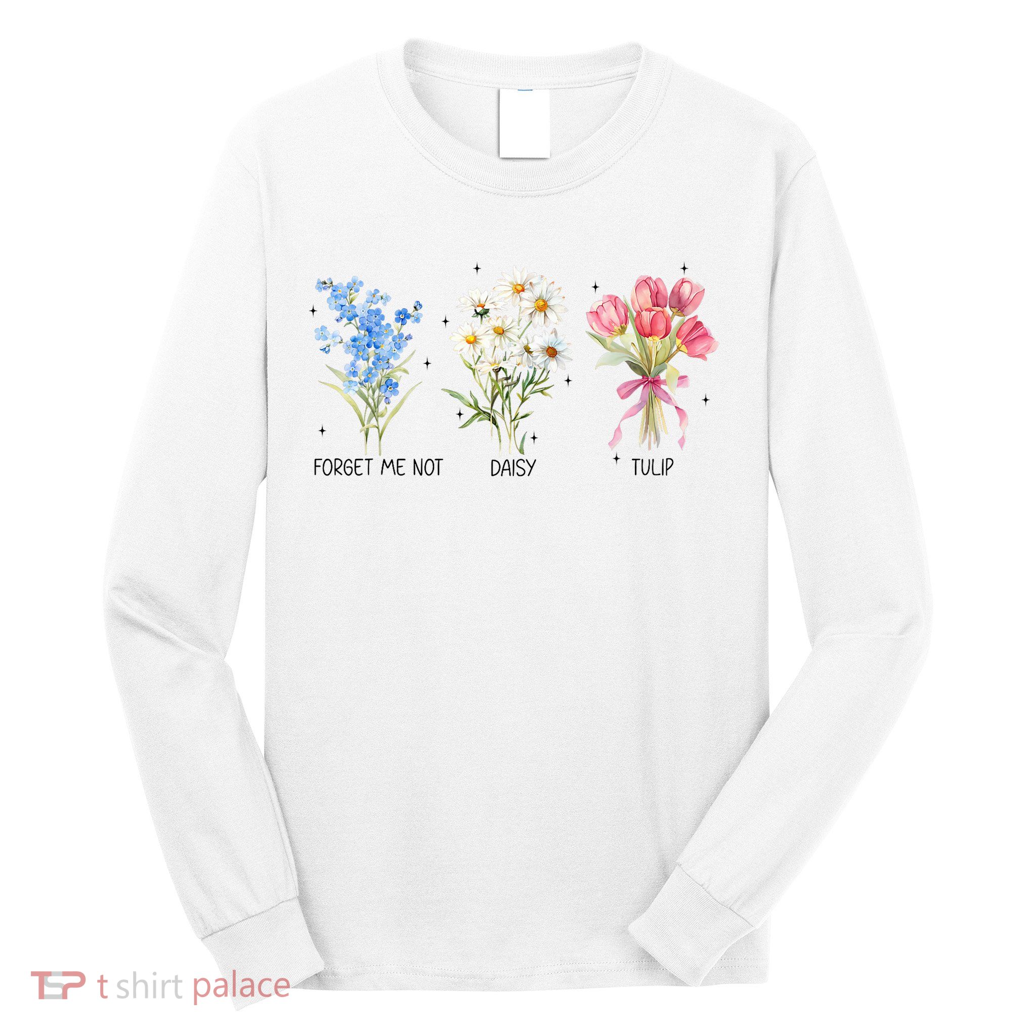 Subtle Boho Flowers Anti Trumpp  Long Sleeve Shirt