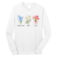 Subtle Boho Flowers Anti Trumpp  Long Sleeve Shirt