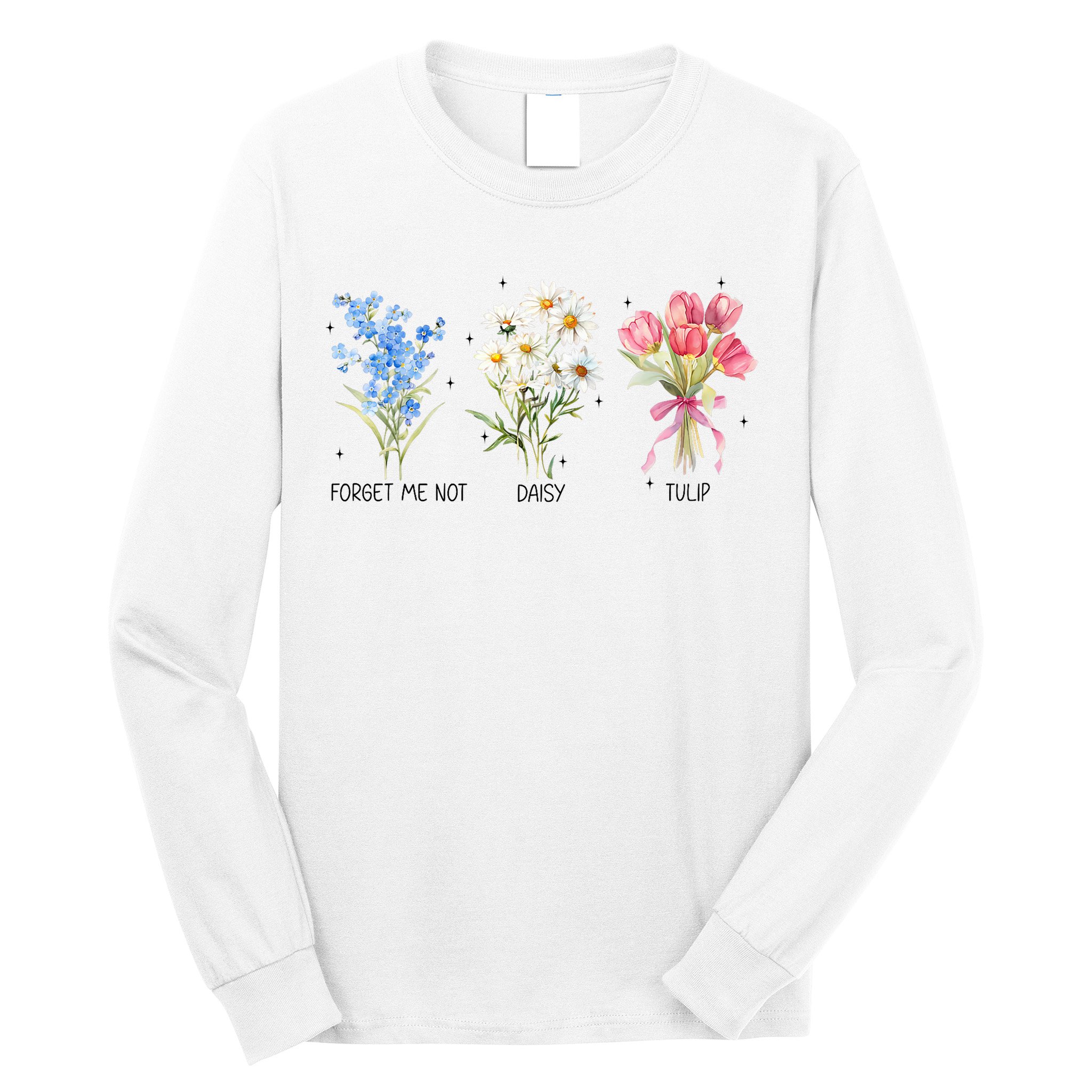 Subtle Boho Flowers Anti Trumpp  Long Sleeve Shirt