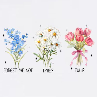 Subtle Boho Flowers Anti Trumpp  T-Shirt