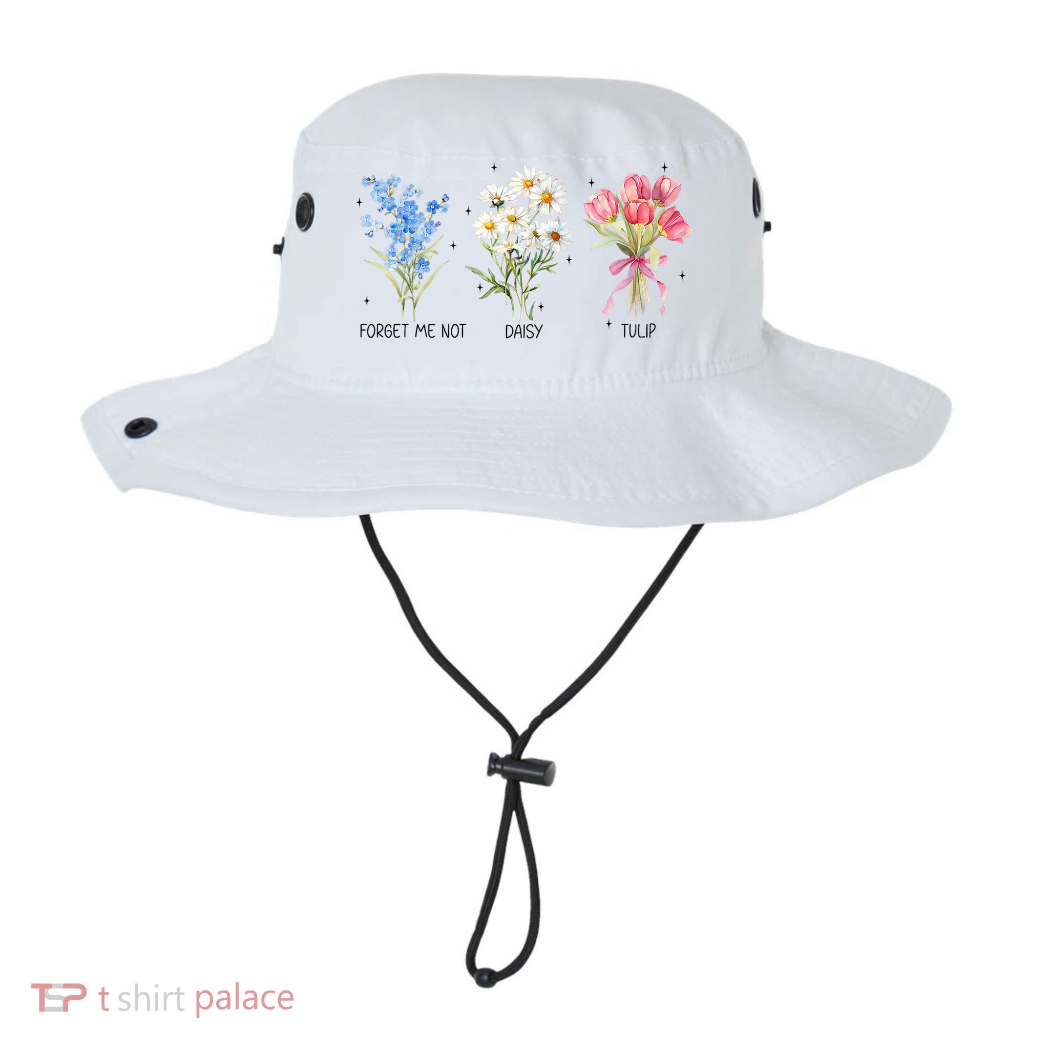 Subtle Boho Flowers Anti Trumpp  Bucket Hat