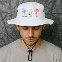 Subtle Boho Flowers Anti Trumpp  Bucket Hat