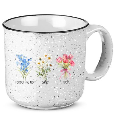 Subtle Boho Flowers Anti Trumpp  15oz Campfire Ceramic Mug