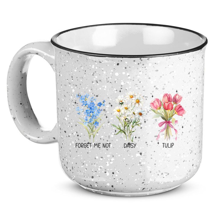 Subtle Boho Flowers Anti Trumpp  15oz Campfire Ceramic Mug
