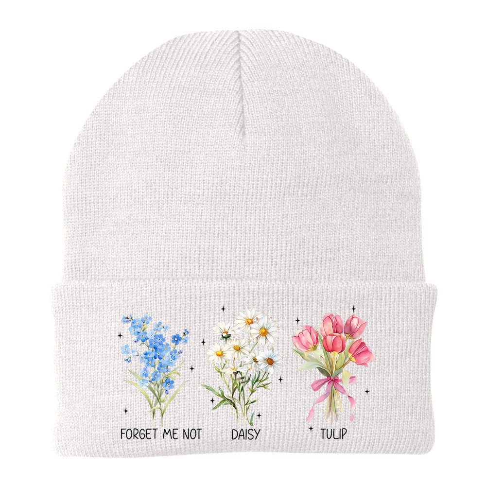 Subtle Boho Flowers Anti Trumpp  Beanie