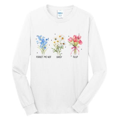 Subtle Boho Flowers Anti Trumpp  Tall Long Sleeve T-Shirt