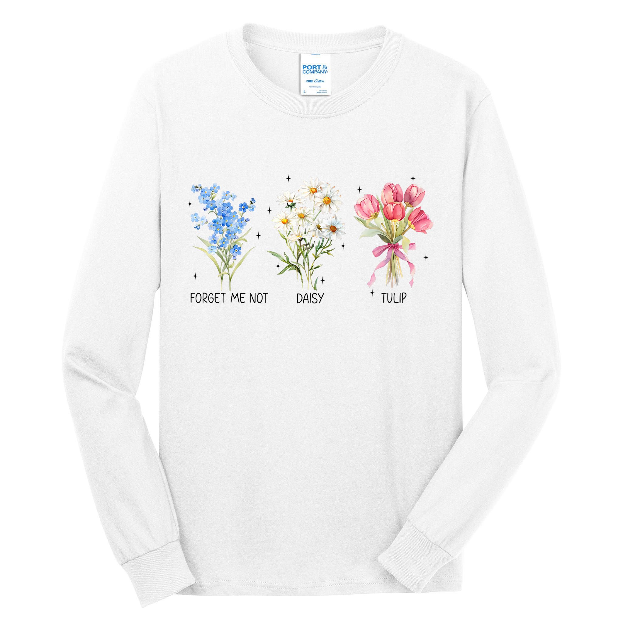 Subtle Boho Flowers Anti Trumpp  Tall Long Sleeve T-Shirt