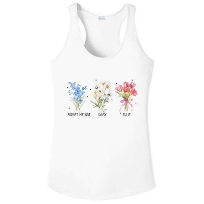 Subtle Boho Flowers Anti Trumpp  Ladies PosiCharge Competitor Racerback Tank