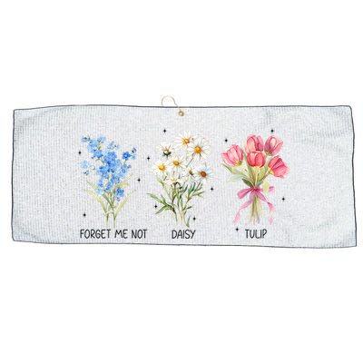 Subtle Boho Flowers Anti Trumpp  Large Microfiber Waffle Golf Towel