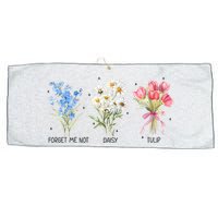 Subtle Boho Flowers Anti Trumpp  Large Microfiber Waffle Golf Towel
