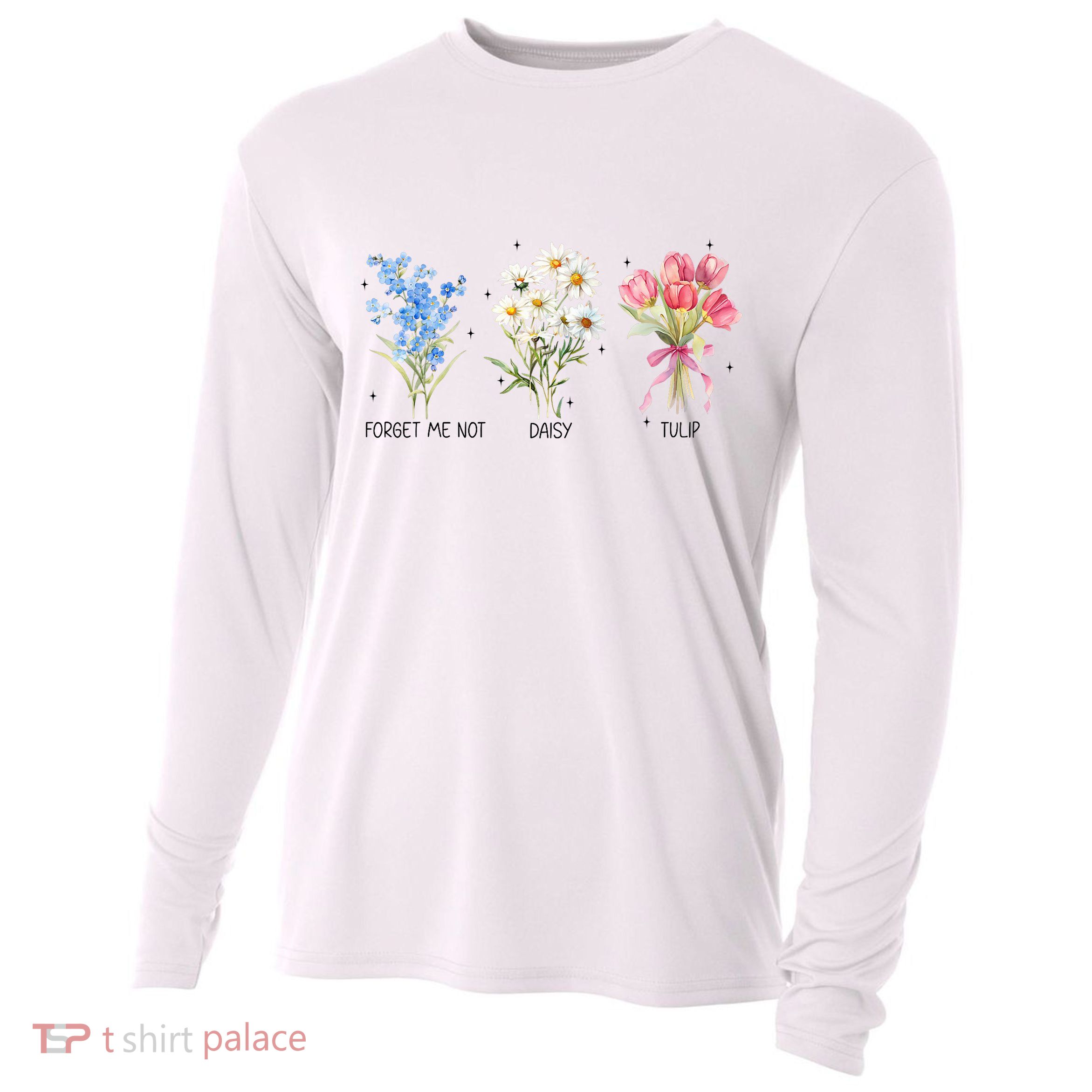 Subtle Boho Flowers Anti Trumpp  Cooling Performance Long Sleeve Crew