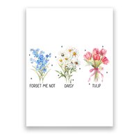 Subtle Boho Flowers Anti Trumpp  Poster