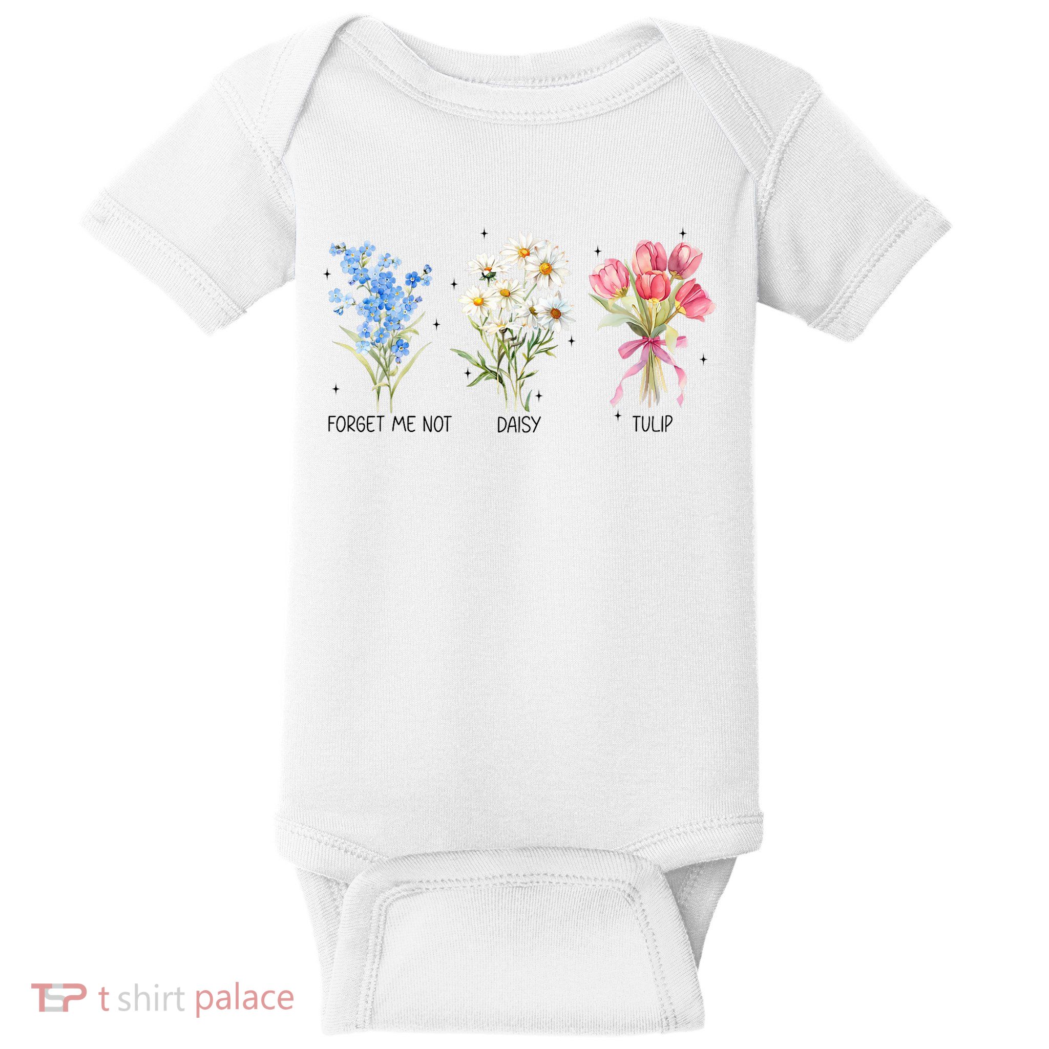 Subtle Boho Flowers Anti Trumpp  Baby Bodysuit