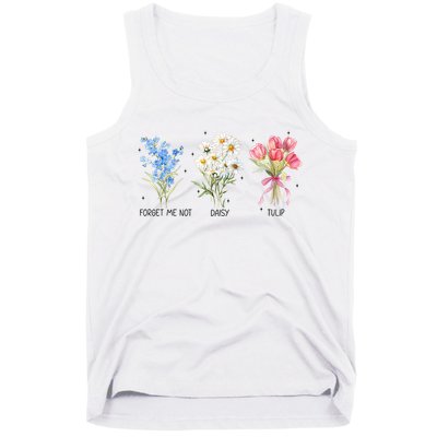 Subtle Boho Flowers Anti Trumpp  Tank Top