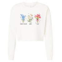 Subtle Boho Flowers Anti Trumpp  Cropped Pullover Crew
