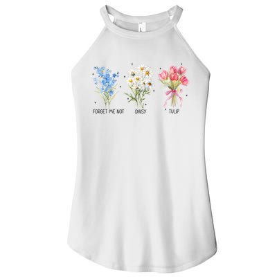 Subtle Boho Flowers Anti Trumpp  Women's Perfect Tri Rocker Tank