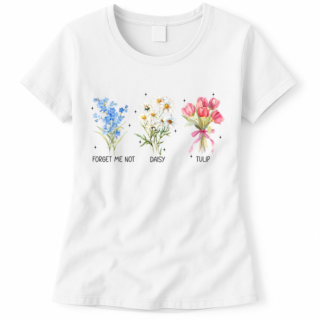 Subtle Boho Flowers Anti Trumpp  Womens T-Shirt