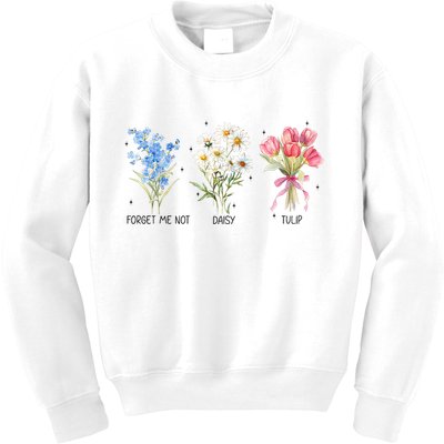 Subtle Boho Flowers Anti Trumpp  Kids Sweatshirt
