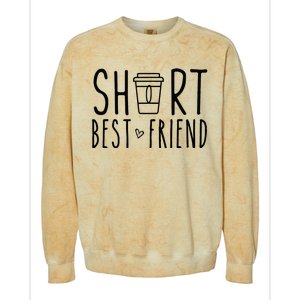 Short Best Friend Funny Coffee Matching BFF Outfit 2 Bestie Colorblast Crewneck Sweatshirt