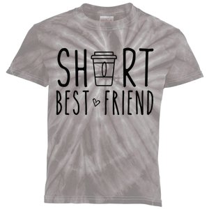 Short Best Friend Funny Coffee Matching BFF Outfit 2 Bestie Kids Tie-Dye T-Shirt