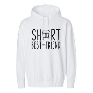 Short Best Friend Funny Coffee Matching BFF Outfit 2 Bestie Garment-Dyed Fleece Hoodie