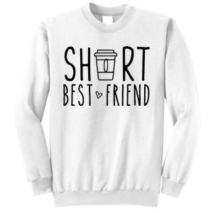 Short Best Friend Funny Coffee Matching BFF Outfit 2 Bestie Sweatshirt