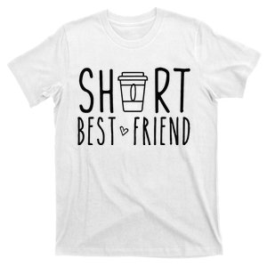 Short Best Friend Funny Coffee Matching BFF Outfit 2 Bestie T-Shirt