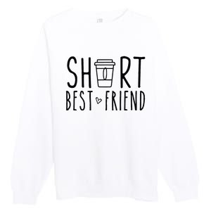 Short Best Friend Funny Coffee Matching BFF Outfit 2 Bestie Premium Crewneck Sweatshirt