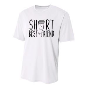 Short Best Friend Funny Coffee Matching BFF Outfit 2 Bestie Youth Performance Sprint T-Shirt