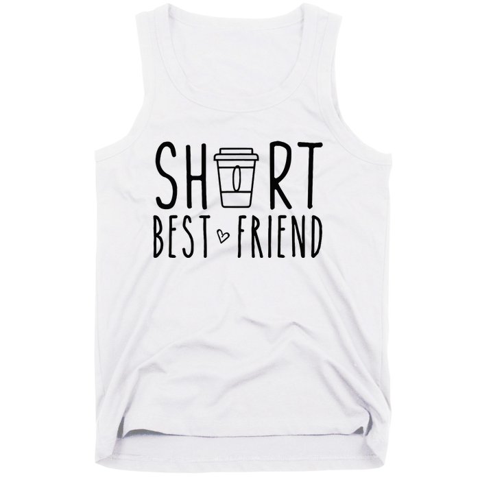 Short Best Friend Funny Coffee Matching BFF Outfit 2 Bestie Tank Top