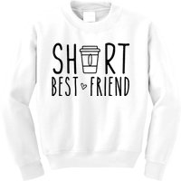 Short Best Friend Funny Coffee Matching BFF Outfit 2 Bestie Kids Sweatshirt