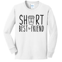 Short Best Friend Funny Coffee Matching BFF Outfit 2 Bestie Kids Long Sleeve Shirt