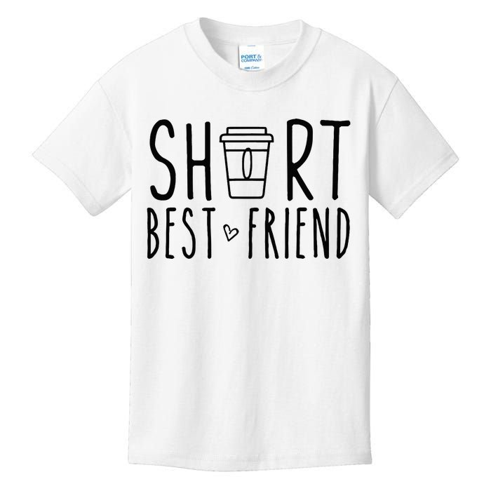 Short Best Friend Funny Coffee Matching BFF Outfit 2 Bestie Kids T-Shirt