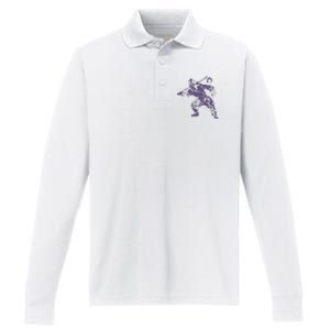 Store Big Fcd Violet Performance Long Sleeve Polo