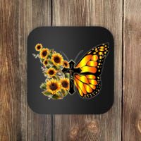 Sunflower Butterfly Faith Coaster