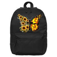 Sunflower Butterfly Faith 16 in Basic Backpack