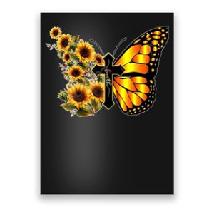 Sunflower Butterfly Faith Poster