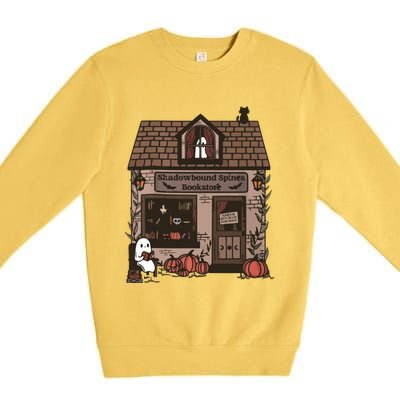 Spooky Bookstore Fall Cozy Premium Crewneck Sweatshirt