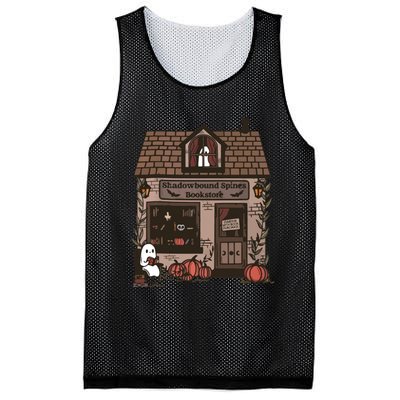 Spooky Bookstore Fall Cozy Mesh Reversible Basketball Jersey Tank