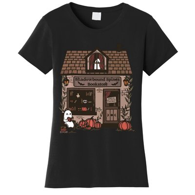 Spooky Bookstore Fall Cozy Women's T-Shirt