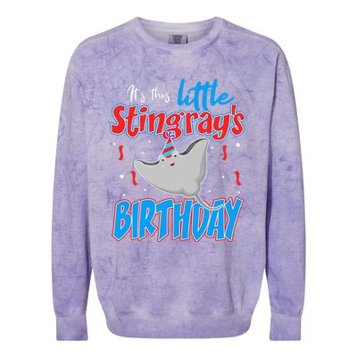 Stingray Birthday Funny November December January Colorblast Crewneck Sweatshirt