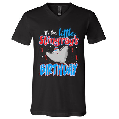 Stingray Birthday Funny November December January V-Neck T-Shirt