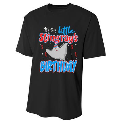 Stingray Birthday Funny November December January Performance Sprint T-Shirt