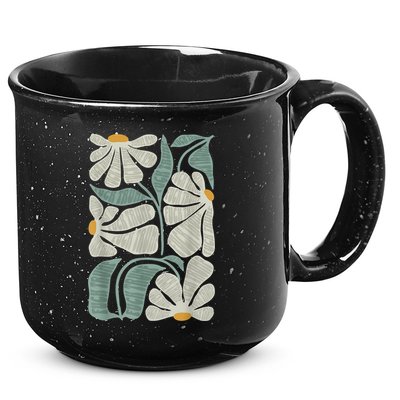 Subtle Boho Flowers Anti Trump Anti Maga Kamala Harris Voter 15oz Campfire Ceramic Mug